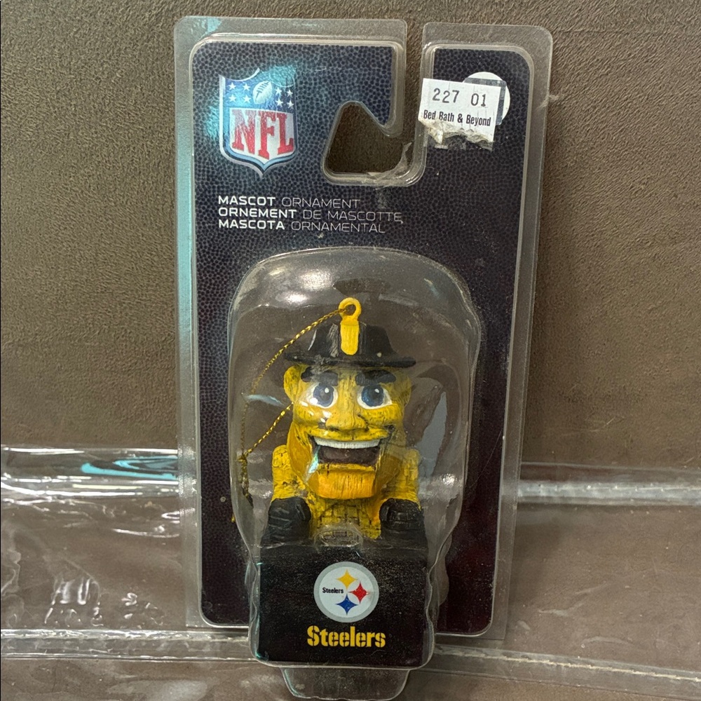 NFL Steelers Mascot Ornament - Black and Yellow